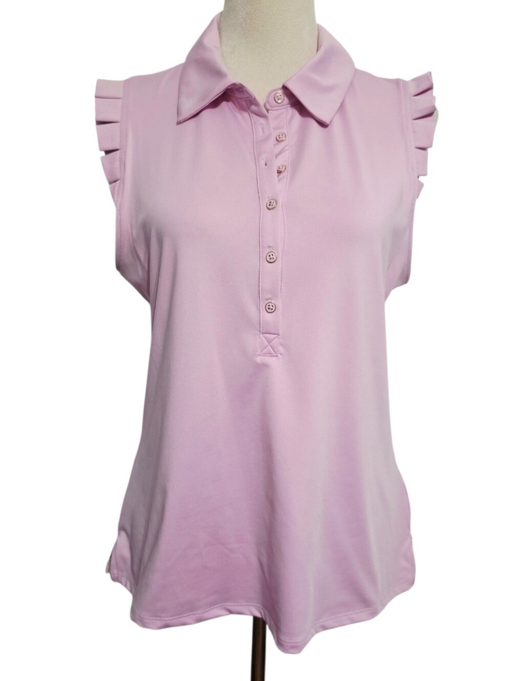 Sigrid Olsen Golf Tennis Outfit Large Pink Polo Paisley Skort Built In Shorts - Picture 8 of 15